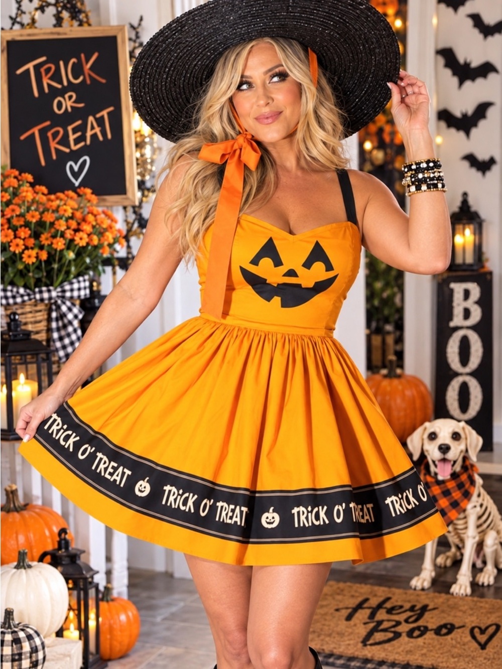 RARE Sold Out Oblong Box - Pumpkin Prudence dress